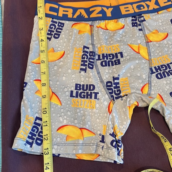 Nwot BUD LIGHT crazy boxers seltzer peach size L - Picture 3 of 5